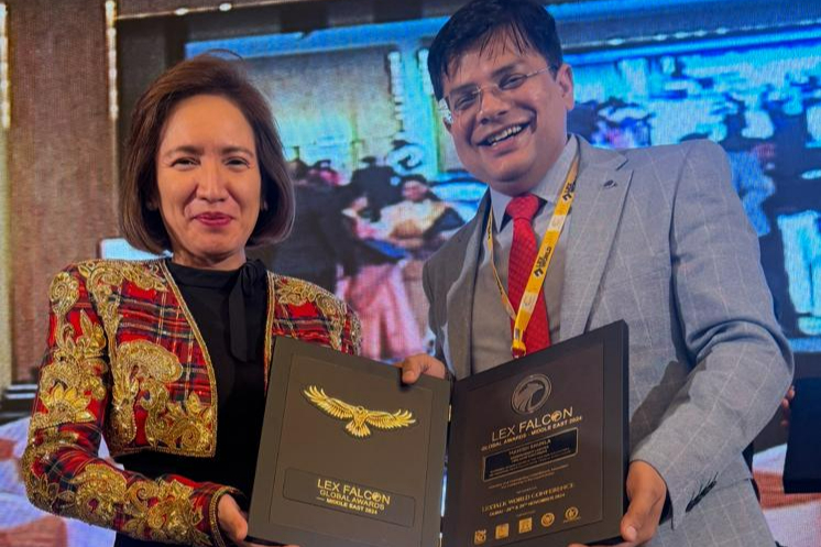 MSA Law Chambers receiving Global Legal Excellence Award in Dubai 2024